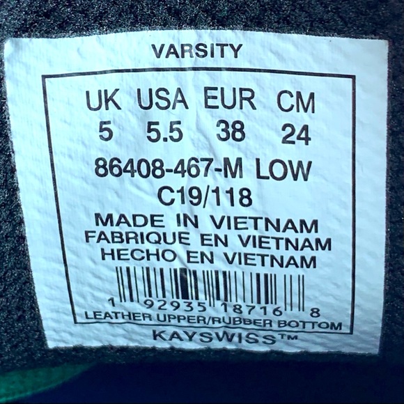 Children's K-Swiss Sneaker- Kids Size 5.5 - Picture 6 of 7